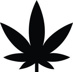 marijuana leaf icon isolated on white background 