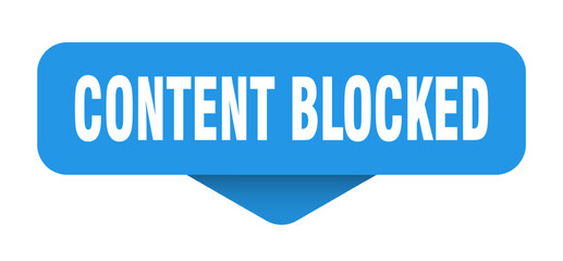 content blocked sticker. content blocked sign on transparent background