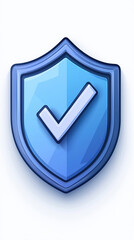 This image features a blue shield icon with a white checkmark, signifying security.