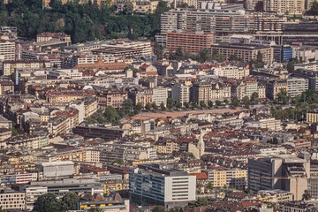 Genève, Plainpalais depuis le Salève