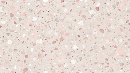 Elegant Neutral Terrazzo Design Featuring Soft Hues and Irregular Shapes for Diverse Applications