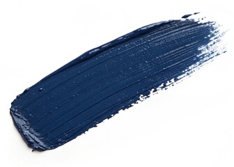 dark blue paint stroke on white