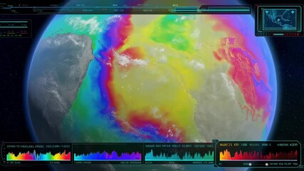 Experience a captivating journey across North America, showcasing dynamic geospatial data that reveals vibrant landscapes and geographical features in stunning detail.