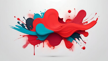 red paint splash