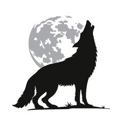 vector illustration of a wolf