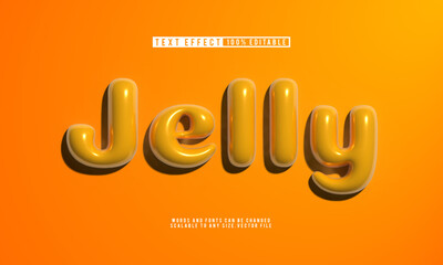 Editable 3D jelly text effect in fun balloon style. Perfect for playful designs