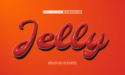 Editable 3D jelly text effect in fun balloon style. Perfect for playful designs