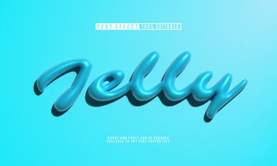 Editable 3D jelly text effect in fun balloon style. Perfect for playful designs
