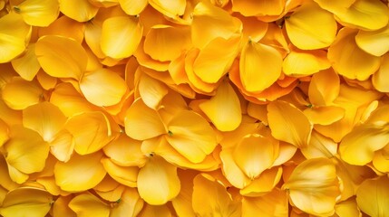 A close up shot of a vibrant pile of yellow petals