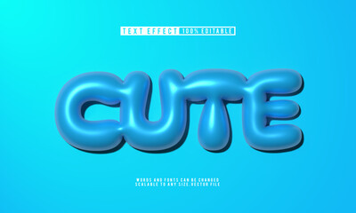Editable cute balloon-style text effect, perfect for playful designs