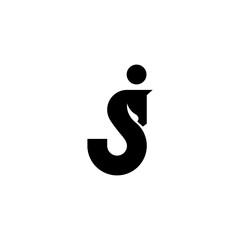 Obraz premium letter J horse logo