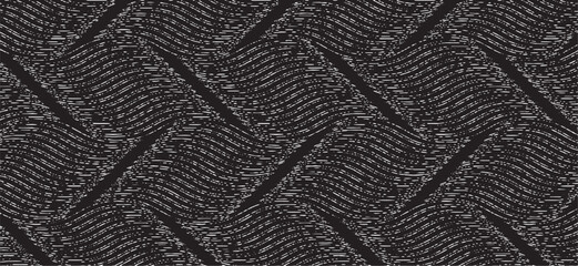 Vector fabric texture. Distressed texture of weaving fabric. Grunge background. Abstract halftone vector illustration. Overlay to create interesting effect and depth. Black isolated on white. EPS10.