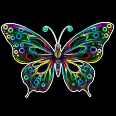 butterfly on black background