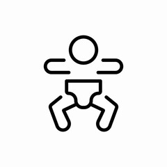 baby crawling symbol icon vector sign