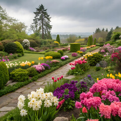 Obraz premium garden with flowers