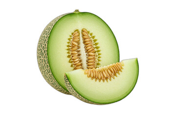 Fresh Galia Melon and Other Melons with Seeds