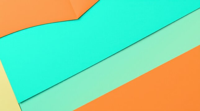 Abstract Composition of Colorful Shapes