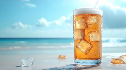 Iced Tea on a Sunny Beach
