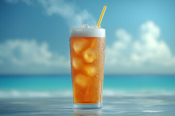 Iced Tea on a Sunny Beach