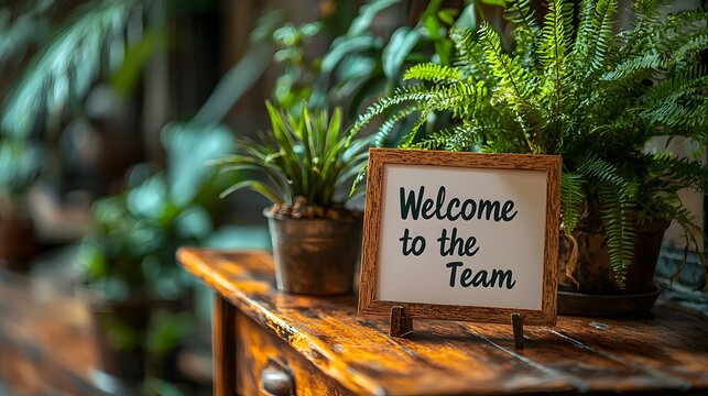 Welcoming new team member with nature inspired desk decor