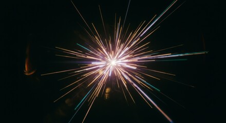 Fototapeta premium Abstract Light Burst Explosion with Colorful Rays