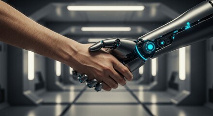 Human robot collaboration handshake