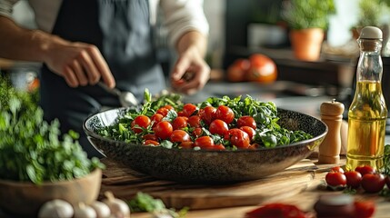 Smart Assistant Offering Cooking Tips Based on Ingredients, Illustrating AI in Culinary Arts -