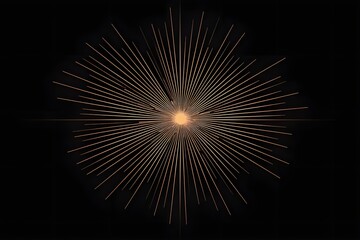 Radial Burst of Sharp Geometric Lines Converging Elegantly