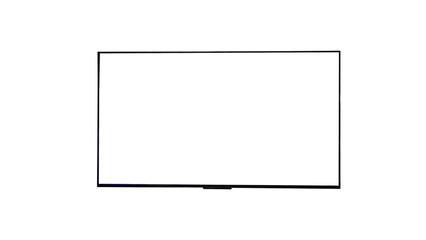 Television tv led with black broders or bezels in a transparent background