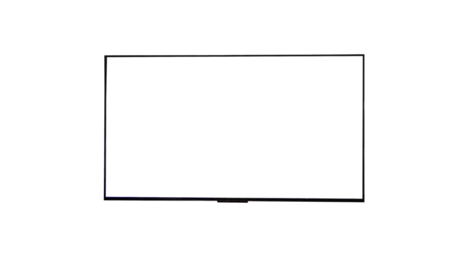 Television tv led with black broders or bezels in a transparent background
