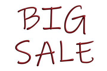 Big sale lettering 3d word Template for marketing ad, print, web, banner, poster, flyer