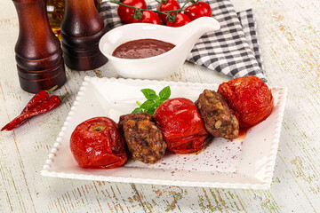 Turkish cuisine - Domatesli Kebab with tomato