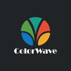 ColorWave Vibrant Gradient Wave Logo Design.