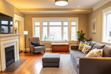 Fototapeta premium Transforming classic house interior with modern touches Generative AI