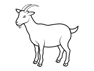Boer goat black silhouette vector illustration