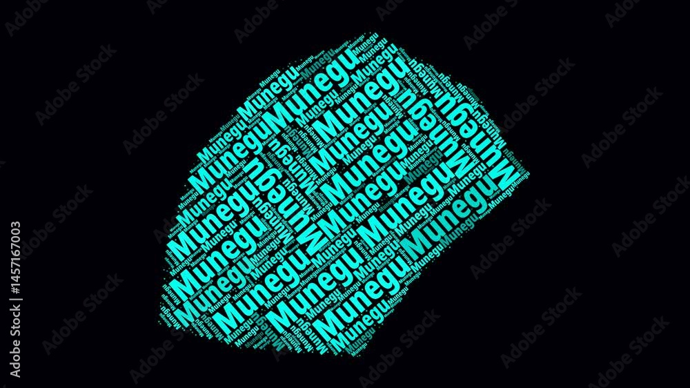 Poster monaco intro video. regions word clouds animation. monaco regions names in french language fading in