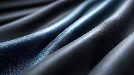 Obraz premium Luxurious Textile Layers Intertwined in Silvery Grey Harmony – Sensory Visual for Premium Fashion and Interior Branding