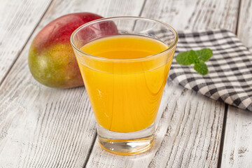 Sweet cold tropical mango juice
