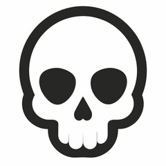 Fototapeta premium Skull Halloween vector graphic for spooky shirts, posters, crafts, and decor.
