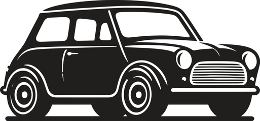 Vintage car black silhouette vector illustration isolated on white background  © Sumaiya