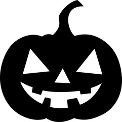 Jack-o'-Lantern: A classic spooky season image featuring a carved pumpkin with a grinning face and a distinctive stem in a silhouetted look.