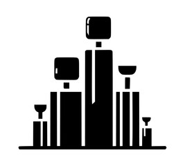 Fototapeta premium Kubb Game Silhouette Icon Logo