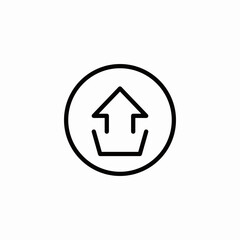 arrow upload icon sign vector