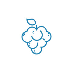 blue grape fruit logo design