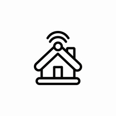 automated house icon sign vector