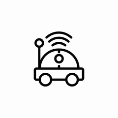 autonomous car icon sign vector