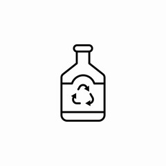 bottle recycle icon sign vector