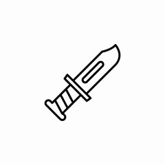 combat knife icon sign vector