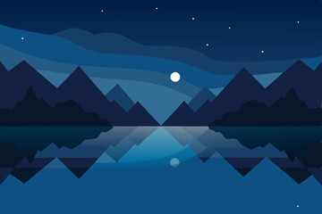 winter landscape with mountains