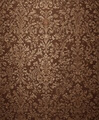 Fototapeta premium Classic damask wallpaper, rich brown and beige tones, intricate design , textile, beige, detail